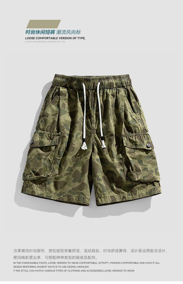 2026 Summer New Fashionable Brand Men's Camouflage Shorts Men's Wide Version Loose Overalls Pants Cotton Pants for Men - FATAON2026 Summer New Fashionable Brand Men's Camouflage Shorts Men's Wide Version Loose Overalls Pants Cotton Pants for MenMode HommeFATAON