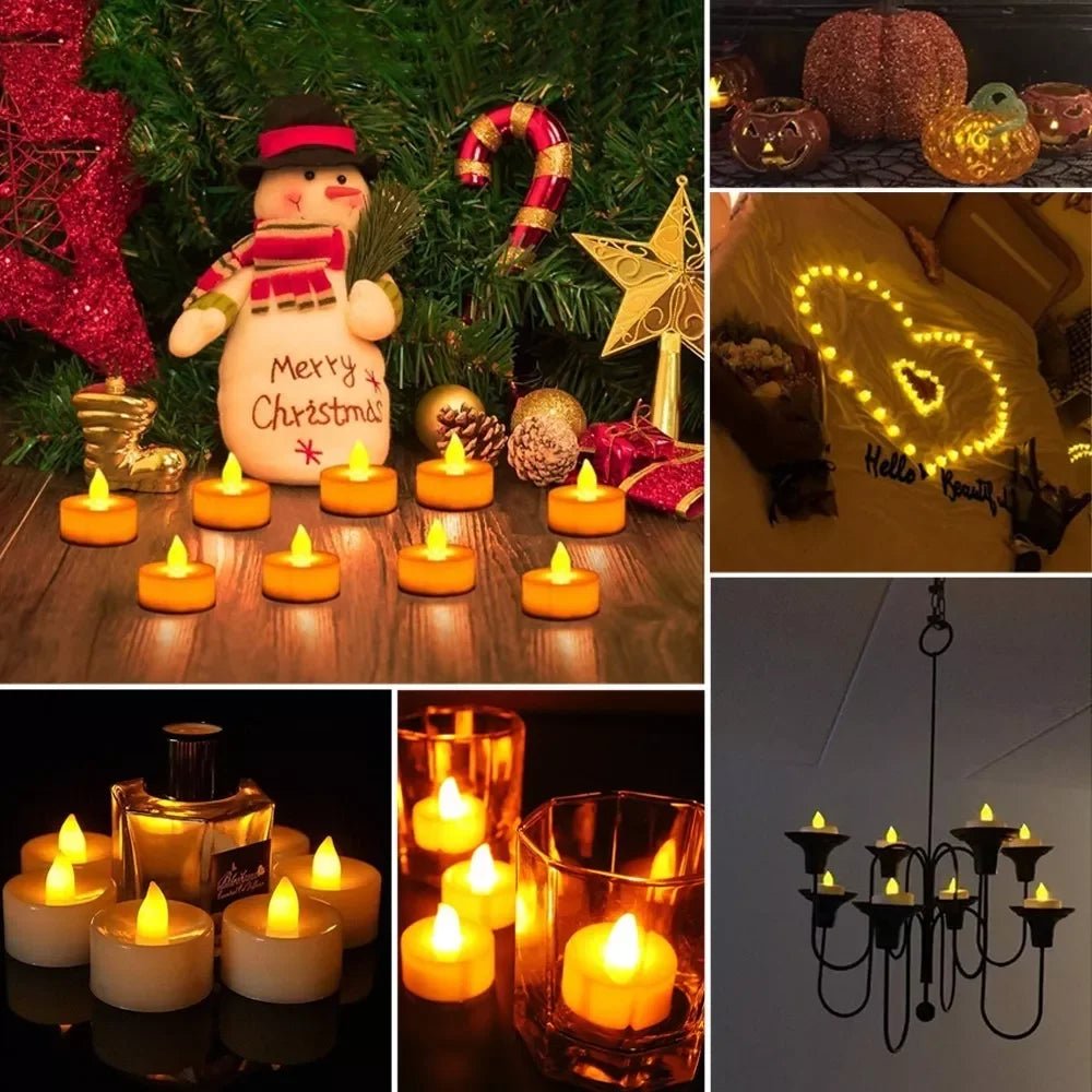 24 pièces bougies LED bougie sans flamme à piles, 200 + heures fausses bougies LED électriques bougies chauffe-plat - FATAON24 pièces bougies LED bougie sans flamme à piles, 200 + heures fausses bougies LED électriques bougies chauffe-platSolutions MaisonFATAON