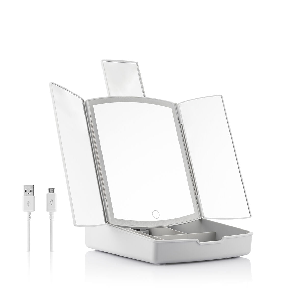 3-In-1 Folding LED Mirror with Make-up Organiser Panomir InnovaGoods - FATAON3-In-1 Folding LED Mirror with Make-up Organiser Panomir InnovaGoodsPerfumes | Cosmetics > Cosmetics > Accessories & OrganisersFATAON