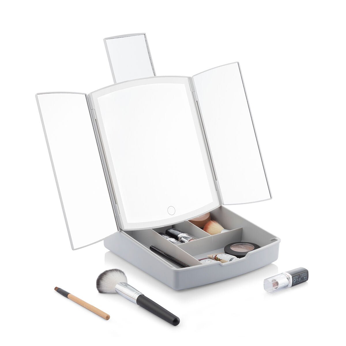 3-In-1 Folding LED Mirror with Make-up Organiser Panomir InnovaGoods - FATAON3-In-1 Folding LED Mirror with Make-up Organiser Panomir InnovaGoodsPerfumes | Cosmetics > Cosmetics > Accessories & OrganisersFATAON