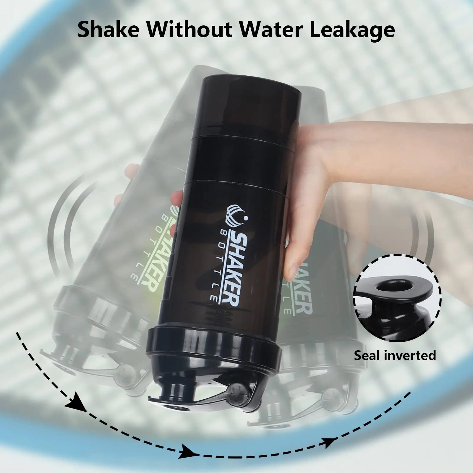 3 Layers Shaker Protein Bottle Powder Shake Cup Water Bottle Plastic Mixing Cup Body Building Exercise Bottle - Fix & Go3 Layers Shaker Protein Bottle Powder Shake Cup Water Bottle Plastic Mixing Cup Body Building Exercise BottleFitness & SportFix & Go