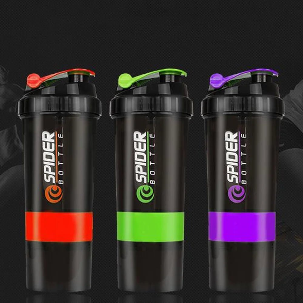 3 Layers Shaker Protein Bottle Powder Shake Cup Water Bottle Plastic Mixing Cup Body Building Exercise Bottle - Fix & Go3 Layers Shaker Protein Bottle Powder Shake Cup Water Bottle Plastic Mixing Cup Body Building Exercise BottleFitness & SportFix & Go