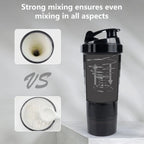 3 Layers Shaker Protein Bottle Powder Shake Cup Water Bottle Plastic Mixing Cup Body Building Exercise Bottle - Fix & Go3 Layers Shaker Protein Bottle Powder Shake Cup Water Bottle Plastic Mixing Cup Body Building Exercise BottleFitness & SportFix & Go