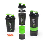3 Layers Shaker Protein Bottle Powder Shake Cup Water Bottle Plastic Mixing Cup Body Building Exercise Bottle - Fix & Go3 Layers Shaker Protein Bottle Powder Shake Cup Water Bottle Plastic Mixing Cup Body Building Exercise BottleFitness & SportFix & Go