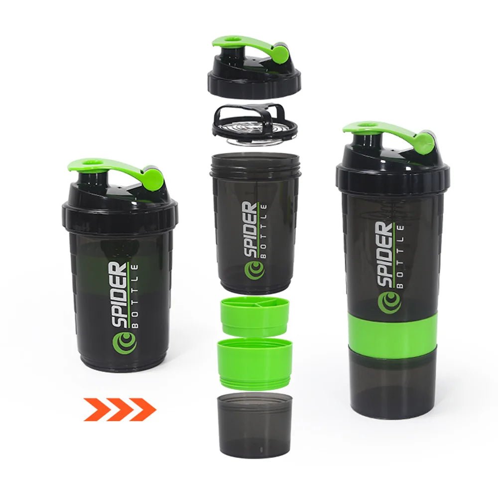 3 Layers Shaker Protein Bottle Powder Shake Cup Water Bottle Plastic Mixing Cup Body Building Exercise Bottle - Fix & Go3 Layers Shaker Protein Bottle Powder Shake Cup Water Bottle Plastic Mixing Cup Body Building Exercise BottleFitness & SportFix & Go