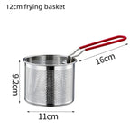 304 acier inoxydable frit maille cuisine panier à frire panier de cuisson poêle à frire poêle à huile passoire nouilles cuillère passoire frites - FATAON304 acier inoxydable frit maille cuisine panier à frire panier de cuisson poêle à frire poêle à huile passoire nouilles cuillère passoire fritesSolutions MaisonFATAON
