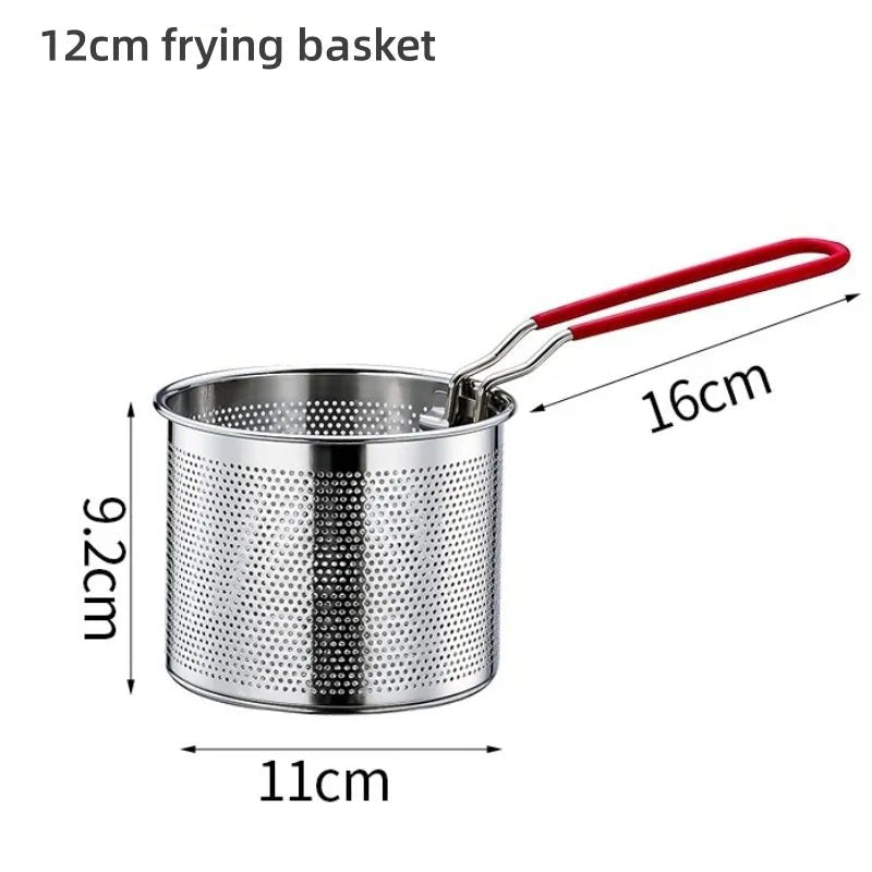 304 acier inoxydable frit maille cuisine panier à frire panier de cuisson poêle à frire poêle à huile passoire nouilles cuillère passoire frites - FATAON304 acier inoxydable frit maille cuisine panier à frire panier de cuisson poêle à frire poêle à huile passoire nouilles cuillère passoire fritesSolutions MaisonFATAON