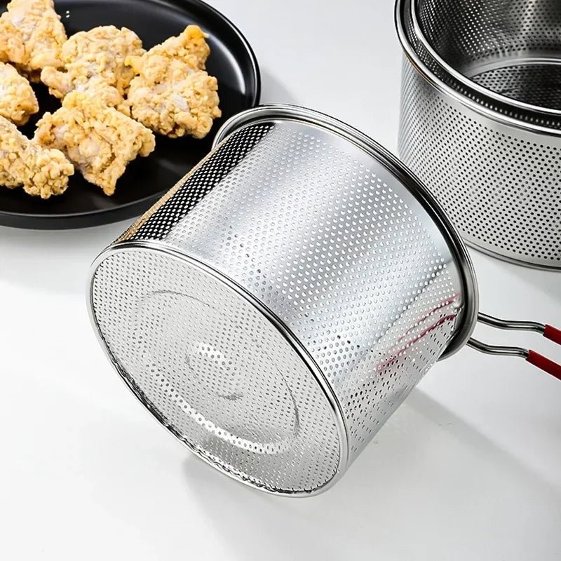 304 acier inoxydable frit maille cuisine panier à frire panier de cuisson poêle à frire poêle à huile passoire nouilles cuillère passoire frites - FATAON304 acier inoxydable frit maille cuisine panier à frire panier de cuisson poêle à frire poêle à huile passoire nouilles cuillère passoire fritesSolutions MaisonFATAON