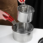 304 acier inoxydable frit maille cuisine panier à frire panier de cuisson poêle à frire poêle à huile passoire nouilles cuillère passoire frites - FATAON304 acier inoxydable frit maille cuisine panier à frire panier de cuisson poêle à frire poêle à huile passoire nouilles cuillère passoire fritesSolutions MaisonFATAON