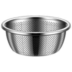 304 Stainless Steel Basin Drain Basket Vegetable Basket Household Rice Washing Sieve Thickeneded Cooking Basin and Basin Vegetable Basin Wholesale - FATAON304 Stainless Steel Basin Drain Basket Vegetable Basket Household Rice Washing Sieve Thickeneded Cooking Basin and Basin Vegetable Basin WholesaleSolutions MaisonFATAON