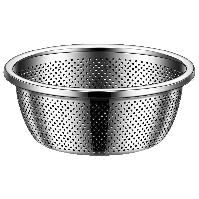304 Stainless Steel Basin Drain Basket Vegetable Basket Household Rice Washing Sieve Thickeneded Cooking Basin and Basin Vegetable Basin Wholesale - FATAON304 Stainless Steel Basin Drain Basket Vegetable Basket Household Rice Washing Sieve Thickeneded Cooking Basin and Basin Vegetable Basin WholesaleSolutions MaisonFATAON