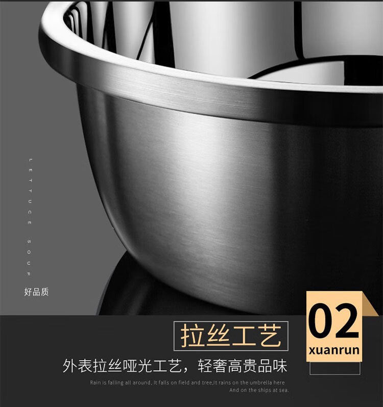 304 Stainless Steel Basin Drain Basket Vegetable Basket Household Rice Washing Sieve Thickeneded Cooking Basin and Basin Vegetable Basin Wholesale - FATAON304 Stainless Steel Basin Drain Basket Vegetable Basket Household Rice Washing Sieve Thickeneded Cooking Basin and Basin Vegetable Basin WholesaleSolutions MaisonFATAON