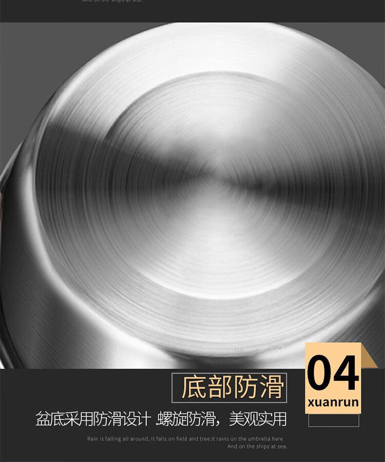 304 Stainless Steel Basin Drain Basket Vegetable Basket Household Rice Washing Sieve Thickeneded Cooking Basin and Basin Vegetable Basin Wholesale - FATAON304 Stainless Steel Basin Drain Basket Vegetable Basket Household Rice Washing Sieve Thickeneded Cooking Basin and Basin Vegetable Basin WholesaleSolutions MaisonFATAON