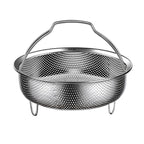 304 Stainless Steel Steamer Dense Hole Draining Basket Vegetable Washing Basket Steaming Lattice Electric Rice Cooker Rice Soup Separation Water Resistant Steaming Rack Steaming Drawer - FATAON304 Stainless Steel Steamer Dense Hole Draining Basket Vegetable Washing Basket Steaming Lattice Electric Rice Cooker Rice Soup Separation Water Resistant Steaming Rack Steaming DrawerSolutions MaisonFATAON
