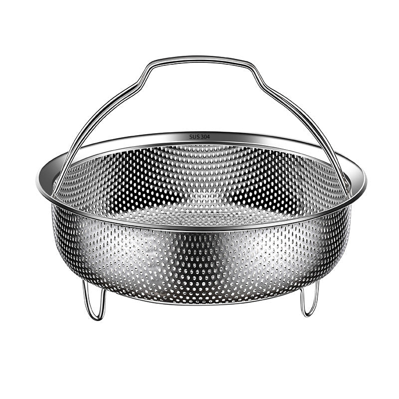 304 Stainless Steel Steamer Dense Hole Draining Basket Vegetable Washing Basket Steaming Lattice Electric Rice Cooker Rice Soup Separation Water Resistant Steaming Rack Steaming Drawer - FATAON304 Stainless Steel Steamer Dense Hole Draining Basket Vegetable Washing Basket Steaming Lattice Electric Rice Cooker Rice Soup Separation Water Resistant Steaming Rack Steaming DrawerSolutions MaisonFATAON