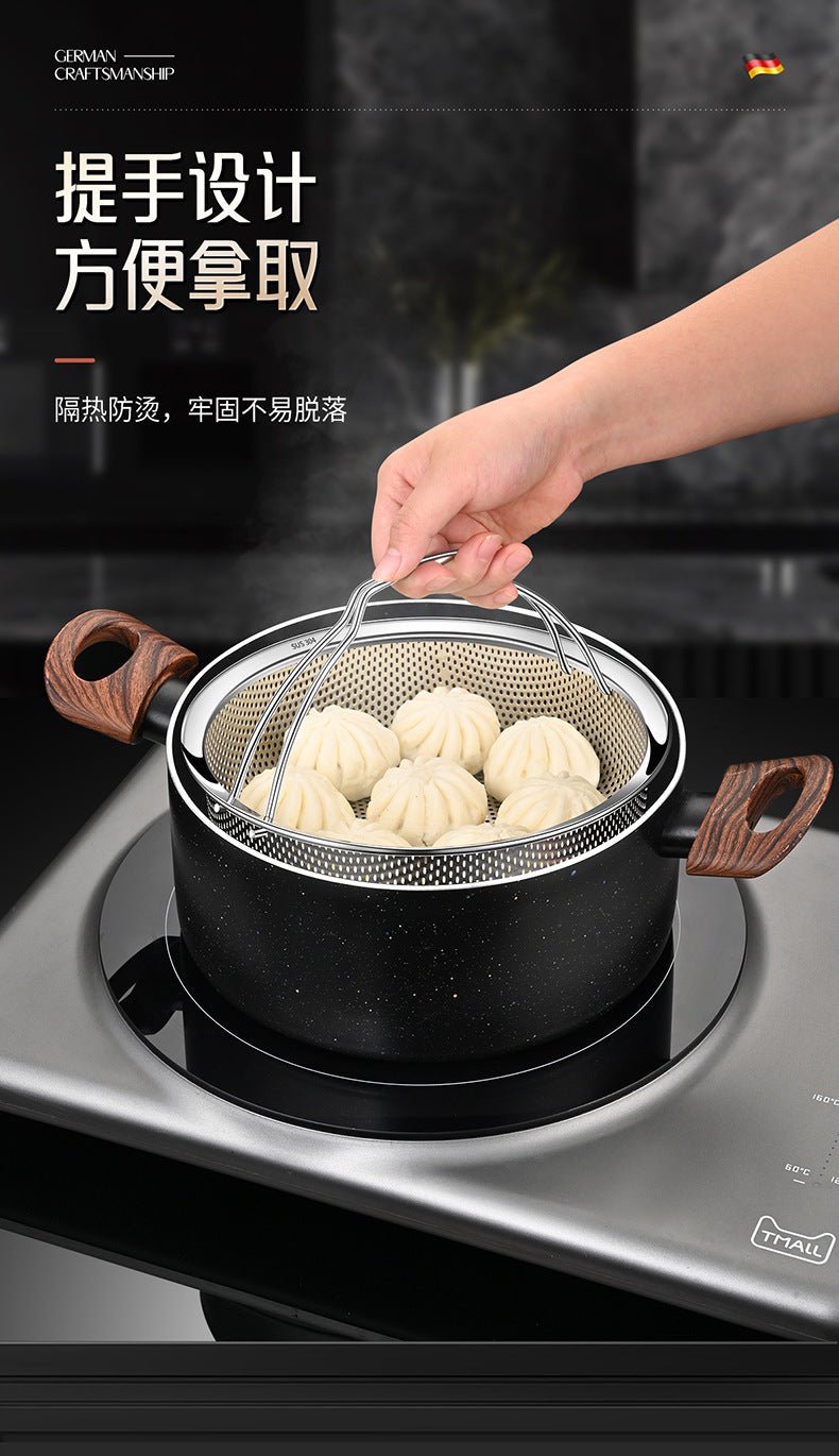 304 Stainless Steel Steamer Dense Hole Draining Basket Vegetable Washing Basket Steaming Lattice Electric Rice Cooker Rice Soup Separation Water Resistant Steaming Rack Steaming Drawer - FATAON304 Stainless Steel Steamer Dense Hole Draining Basket Vegetable Washing Basket Steaming Lattice Electric Rice Cooker Rice Soup Separation Water Resistant Steaming Rack Steaming DrawerSolutions MaisonFATAON
