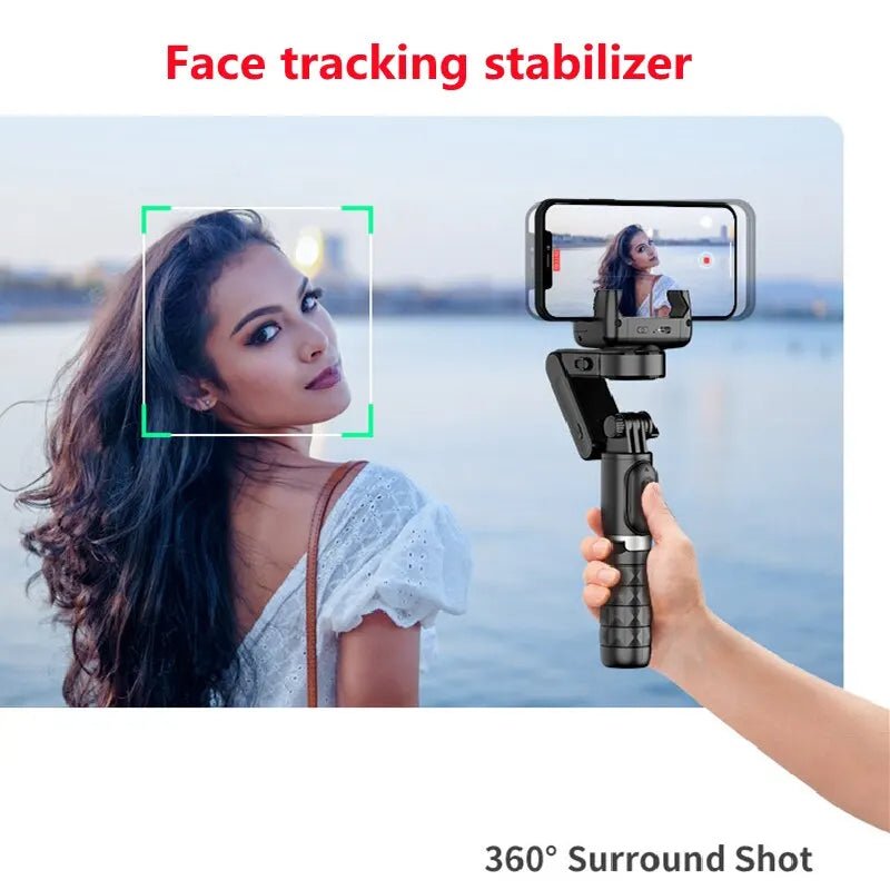 360 Rotation Following Shooting Mode Gimbal Stabilizer Selfie Stick Tripod Gimbal For iPhone Phone Smartphone Live Photography - Fix & Go360 Rotation Following Shooting Mode Gimbal Stabilizer Selfie Stick Tripod Gimbal For iPhone Phone Smartphone Live PhotographyVidéo & PhotoFix & Go