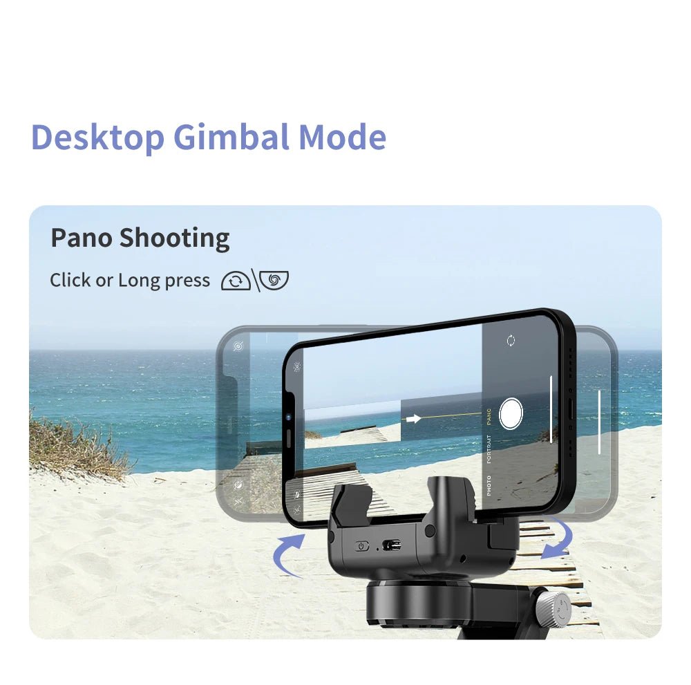 360 Rotation Following Shooting Mode Gimbal Stabilizer Selfie Stick Tripod Gimbal For iPhone Phone Smartphone Live Photography - Fix & Go360 Rotation Following Shooting Mode Gimbal Stabilizer Selfie Stick Tripod Gimbal For iPhone Phone Smartphone Live PhotographyVidéo & PhotoFix & Go