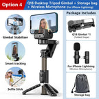 360 Rotation Following Shooting Mode Gimbal Stabilizer Selfie Stick Tripod Gimbal For iPhone Phone Smartphone Live Photography - Fix & Go360 Rotation Following Shooting Mode Gimbal Stabilizer Selfie Stick Tripod Gimbal For iPhone Phone Smartphone Live PhotographyVidéo & PhotoFix & Go
