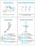 360 Rotation Following Shooting Mode Gimbal Stabilizer Selfie Stick Tripod Gimbal For iPhone Phone Smartphone Live Photography - Fix & Go360 Rotation Following Shooting Mode Gimbal Stabilizer Selfie Stick Tripod Gimbal For iPhone Phone Smartphone Live PhotographyVidéo & PhotoFix & Go