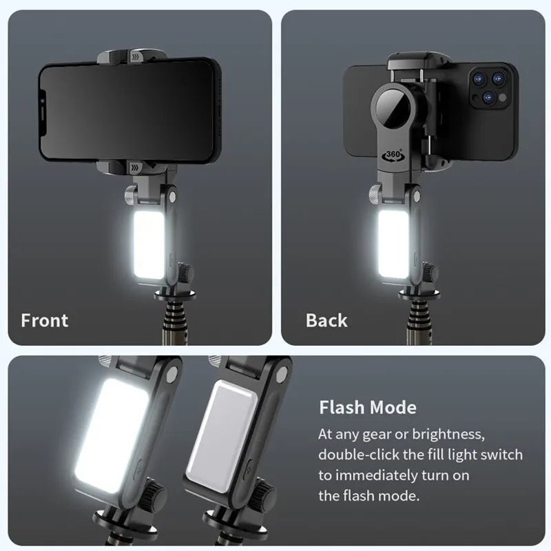 360 Rotation Following Shooting Mode Gimbal Stabilizer Selfie Stick Tripod Gimbal For iPhone Phone Smartphone Live Photography - Fix & Go360 Rotation Following Shooting Mode Gimbal Stabilizer Selfie Stick Tripod Gimbal For iPhone Phone Smartphone Live PhotographyVidéo & PhotoFix & Go