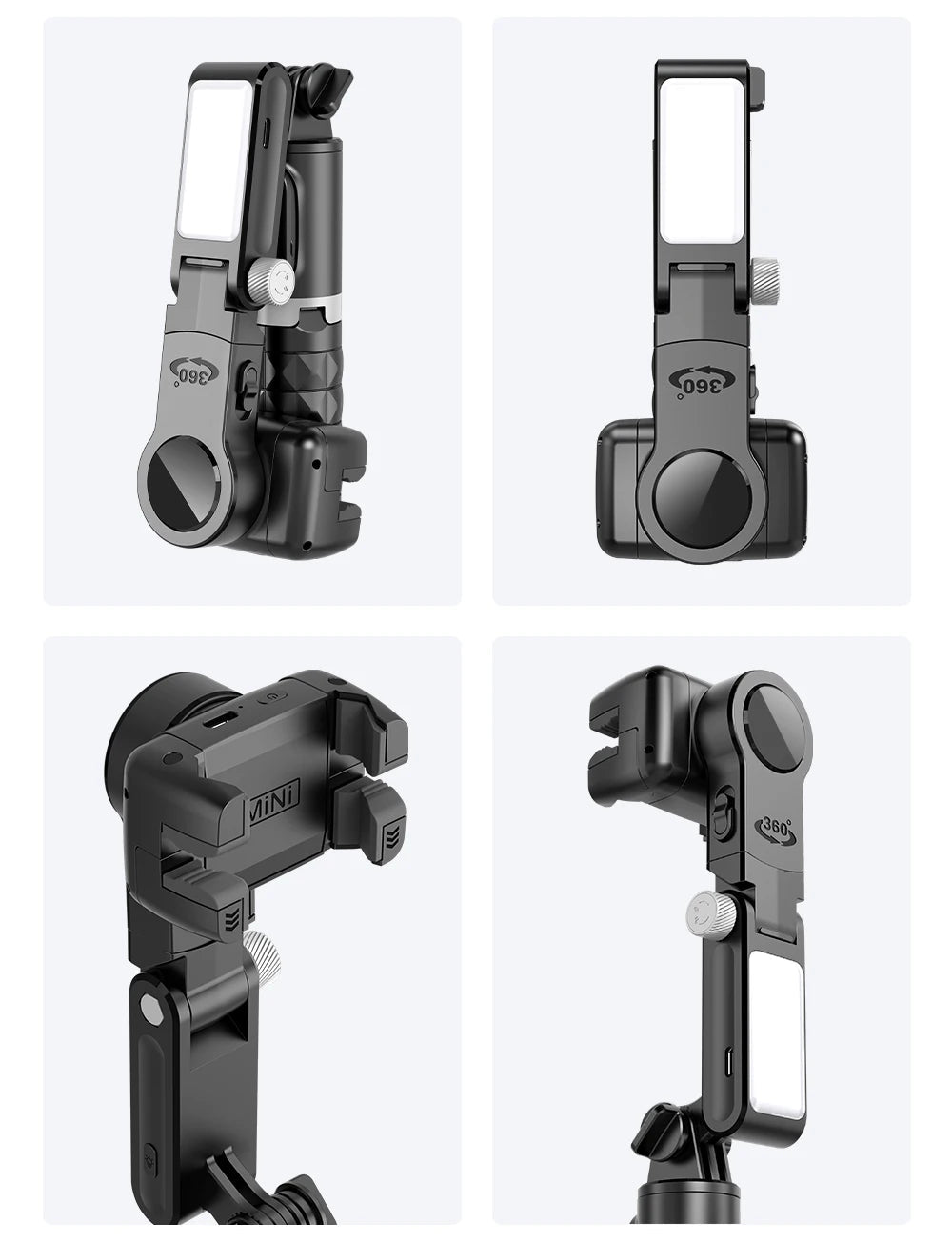 360 Rotation Following Shooting Mode Gimbal Stabilizer Selfie Stick Tripod Gimbal For iPhone Phone Smartphone Live Photography - Fix & Go360 Rotation Following Shooting Mode Gimbal Stabilizer Selfie Stick Tripod Gimbal For iPhone Phone Smartphone Live PhotographyVidéo & PhotoFix & Go