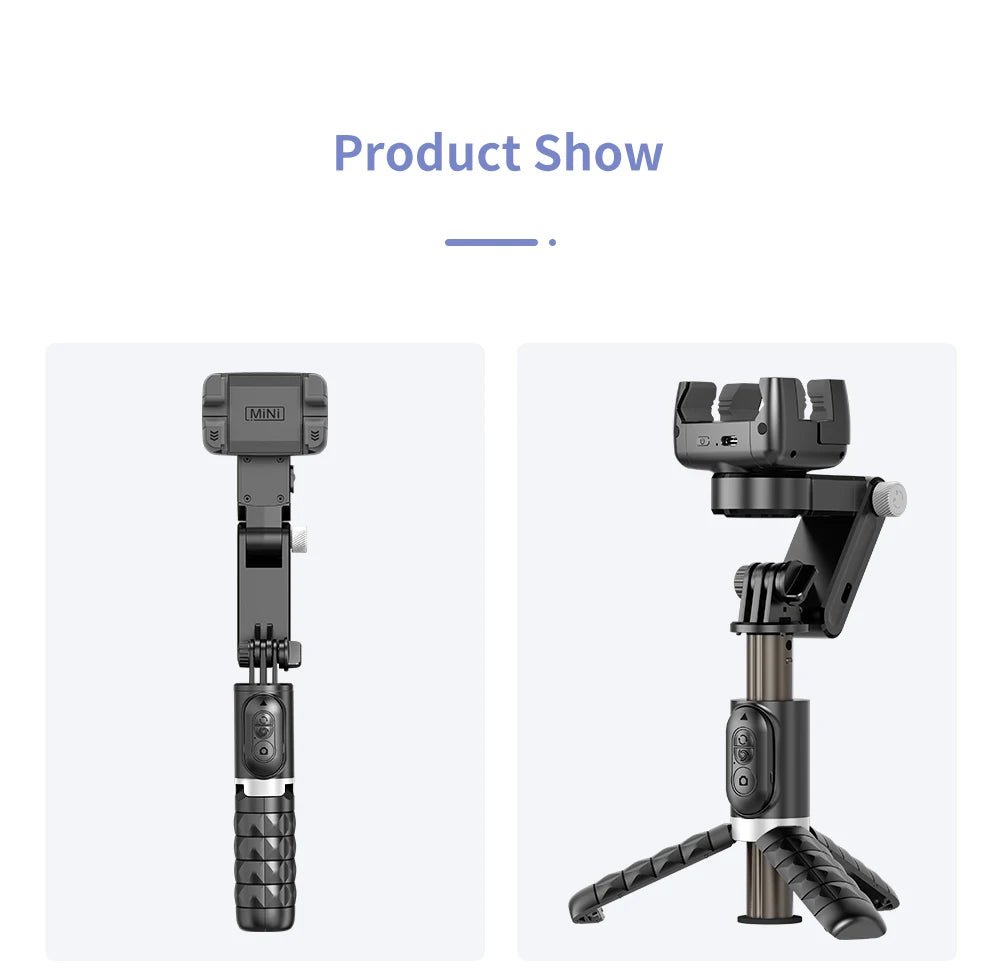 360 Rotation Following Shooting Mode Gimbal Stabilizer Selfie Stick Tripod Gimbal For iPhone Phone Smartphone Live Photography - Fix & Go360 Rotation Following Shooting Mode Gimbal Stabilizer Selfie Stick Tripod Gimbal For iPhone Phone Smartphone Live PhotographyVidéo & PhotoFix & Go