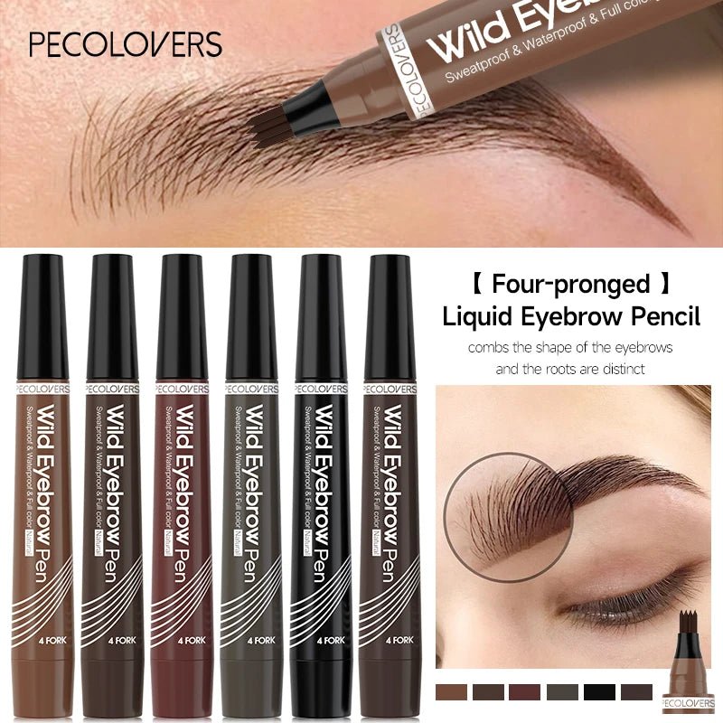 4 Fork Waterproof Eyebrow Pencil Women 3D Long Lasting Natural Liquid Eye Brow Pen Eyebrow Tint Tattoo Pen Tip Makeup Tools - Fix & Go4 Fork Waterproof Eyebrow Pencil Women 3D Long Lasting Natural Liquid Eye Brow Pen Eyebrow Tint Tattoo Pen Tip Makeup ToolsFix & Go