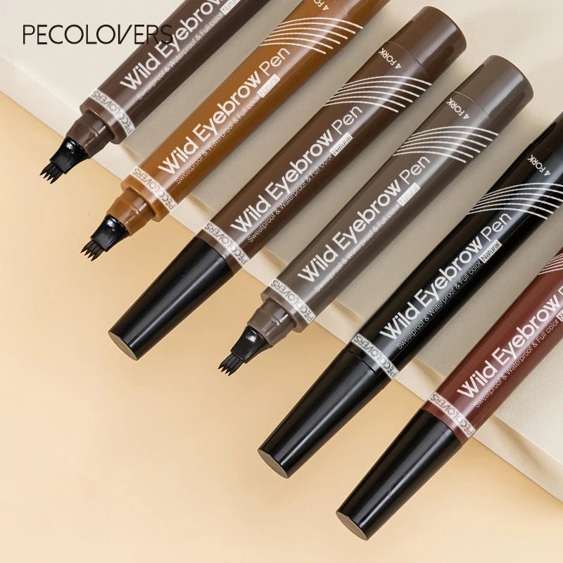 4 Fork Waterproof Eyebrow Pencil Women 3D Long Lasting Natural Liquid Eye Brow Pen Eyebrow Tint Tattoo Pen Tip Makeup Tools - Fix & Go4 Fork Waterproof Eyebrow Pencil Women 3D Long Lasting Natural Liquid Eye Brow Pen Eyebrow Tint Tattoo Pen Tip Makeup ToolsFix & Go