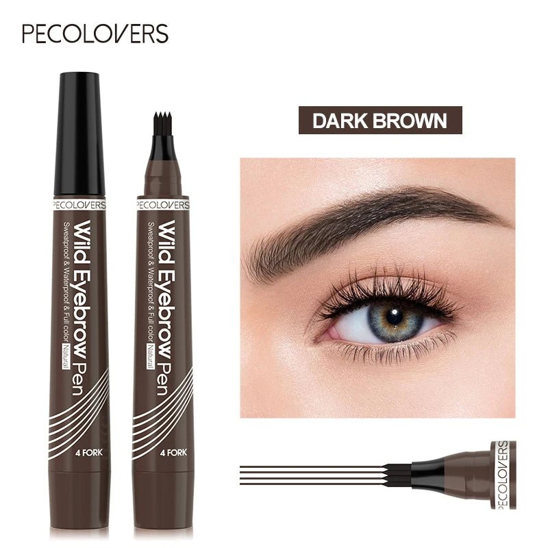 4 Fork Waterproof Eyebrow Pencil Women 3D Long Lasting Natural Liquid Eye Brow Pen Eyebrow Tint Tattoo Pen Tip Makeup Tools - Fix & Go4 Fork Waterproof Eyebrow Pencil Women 3D Long Lasting Natural Liquid Eye Brow Pen Eyebrow Tint Tattoo Pen Tip Makeup ToolsFix & Go
