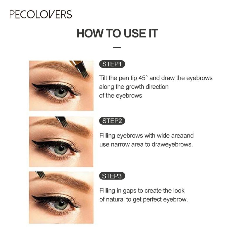 4 Fork Waterproof Eyebrow Pencil Women 3D Long Lasting Natural Liquid Eye Brow Pen Eyebrow Tint Tattoo Pen Tip Makeup Tools - Fix & Go4 Fork Waterproof Eyebrow Pencil Women 3D Long Lasting Natural Liquid Eye Brow Pen Eyebrow Tint Tattoo Pen Tip Makeup ToolsFix & Go