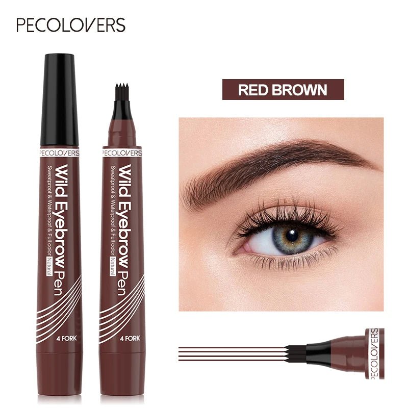 4 Fork Waterproof Eyebrow Pencil Women 3D Long Lasting Natural Liquid Eye Brow Pen Eyebrow Tint Tattoo Pen Tip Makeup Tools - Fix & Go4 Fork Waterproof Eyebrow Pencil Women 3D Long Lasting Natural Liquid Eye Brow Pen Eyebrow Tint Tattoo Pen Tip Makeup ToolsFix & Go