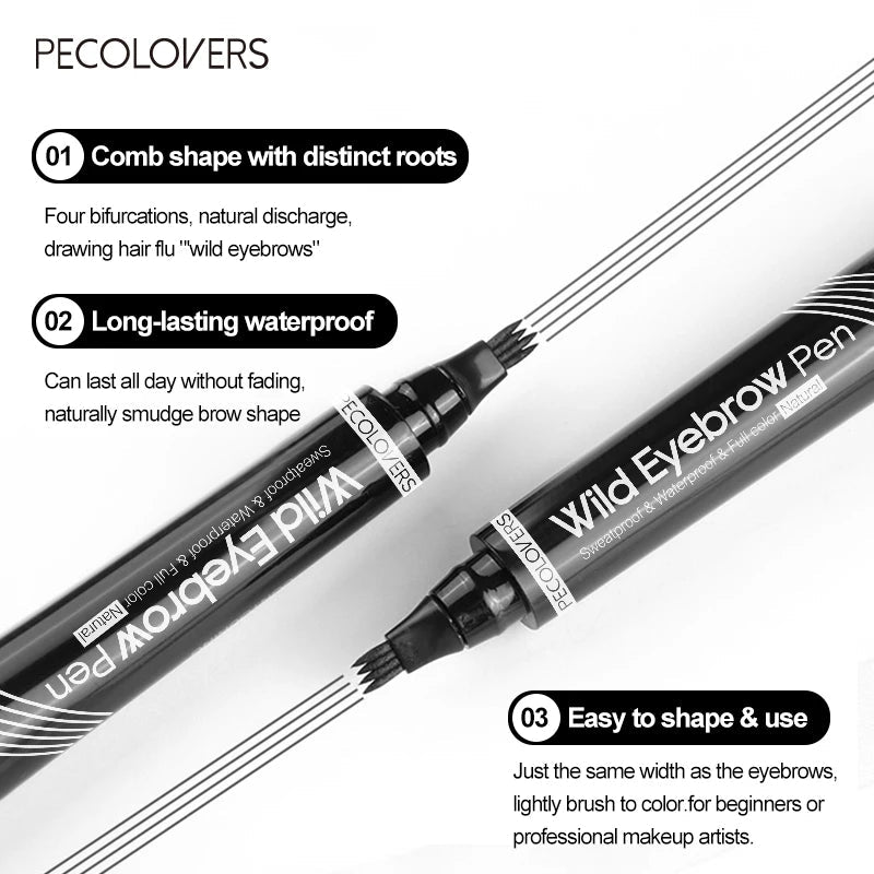 4 Fork Waterproof Eyebrow Pencil Women 3D Long Lasting Natural Liquid Eye Brow Pen Eyebrow Tint Tattoo Pen Tip Makeup Tools - Fix & Go4 Fork Waterproof Eyebrow Pencil Women 3D Long Lasting Natural Liquid Eye Brow Pen Eyebrow Tint Tattoo Pen Tip Makeup ToolsFix & Go
