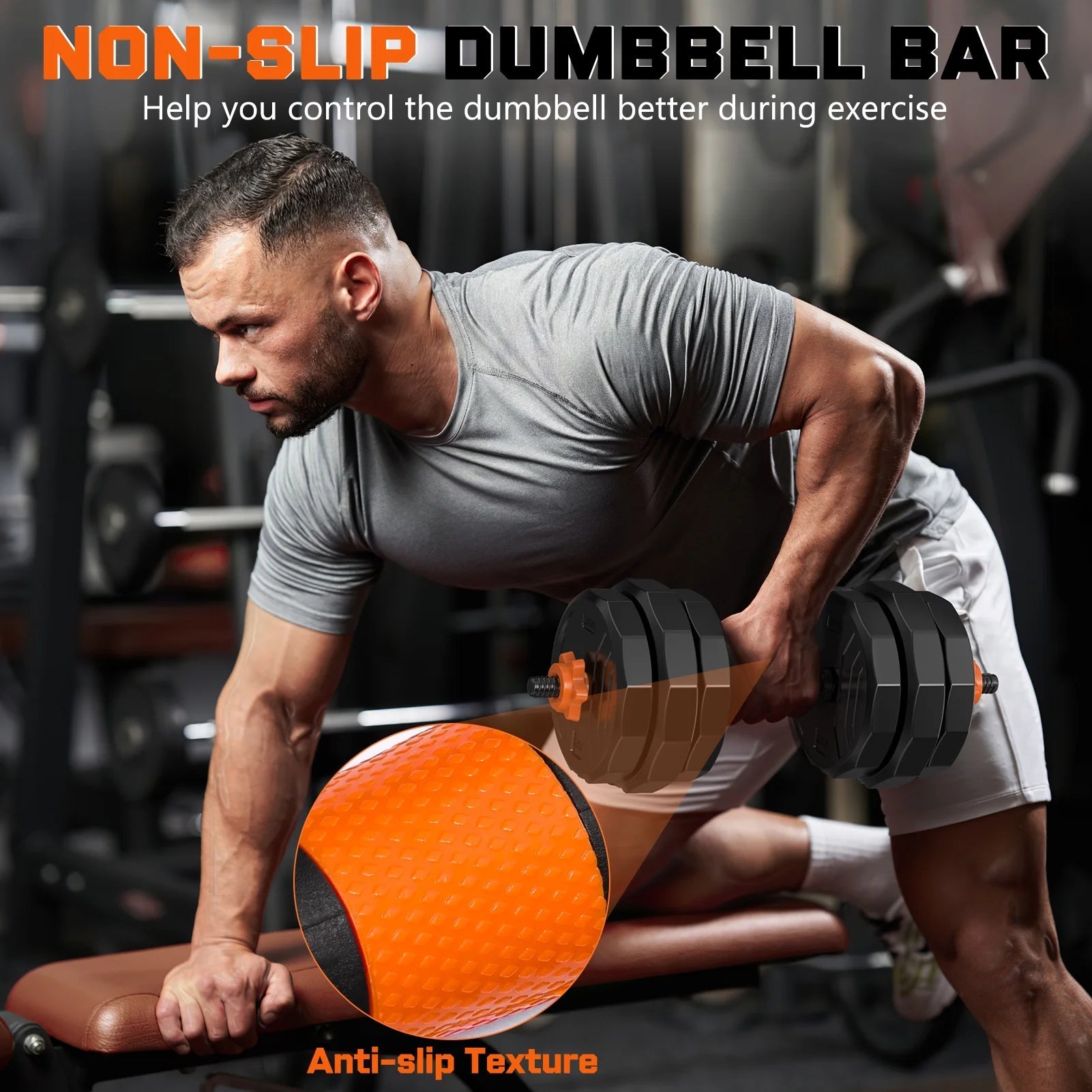 44Lb 4 - In - 1 Adjustable Dumbbells Set Free Weight Set with Connector Used as Barbell, Kettlebells, Push up Stand, Fitness Exercises for Home Gym Suitable Men/Women - Fix & Go44Lb 4 - In - 1 Adjustable Dumbbells Set Free Weight Set with Connector Used as Barbell, Kettlebells, Push up Stand, Fitness Exercises for Home Gym Suitable Men/WomenFix & Go