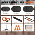 44Lb 4 - In - 1 Adjustable Dumbbells Set Free Weight Set with Connector Used as Barbell, Kettlebells, Push up Stand, Fitness Exercises for Home Gym Suitable Men/Women - Fix & Go44Lb 4 - In - 1 Adjustable Dumbbells Set Free Weight Set with Connector Used as Barbell, Kettlebells, Push up Stand, Fitness Exercises for Home Gym Suitable Men/WomenFix & Go