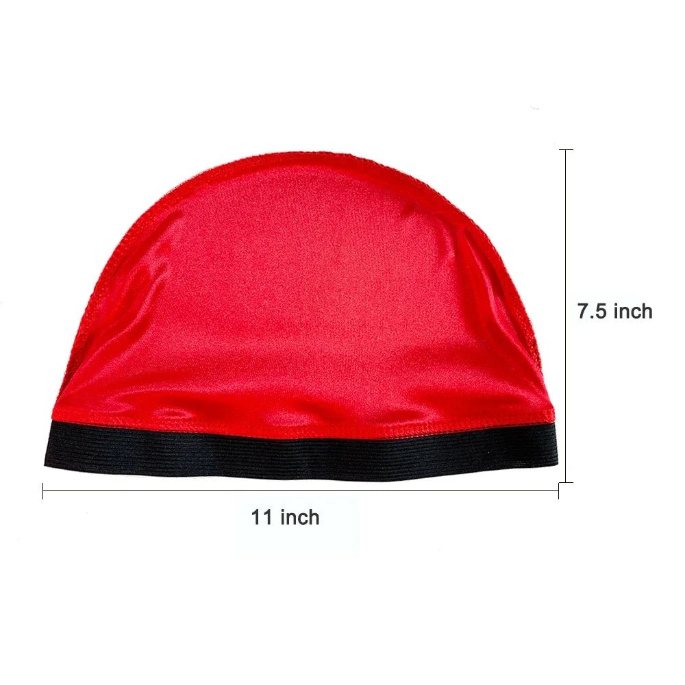 FATAON 4 PCS New Solid Color Wave Cap Men Soft Elastic Breathable Beanie Turban Hat Unisex Mode & AccessoiresFATAON