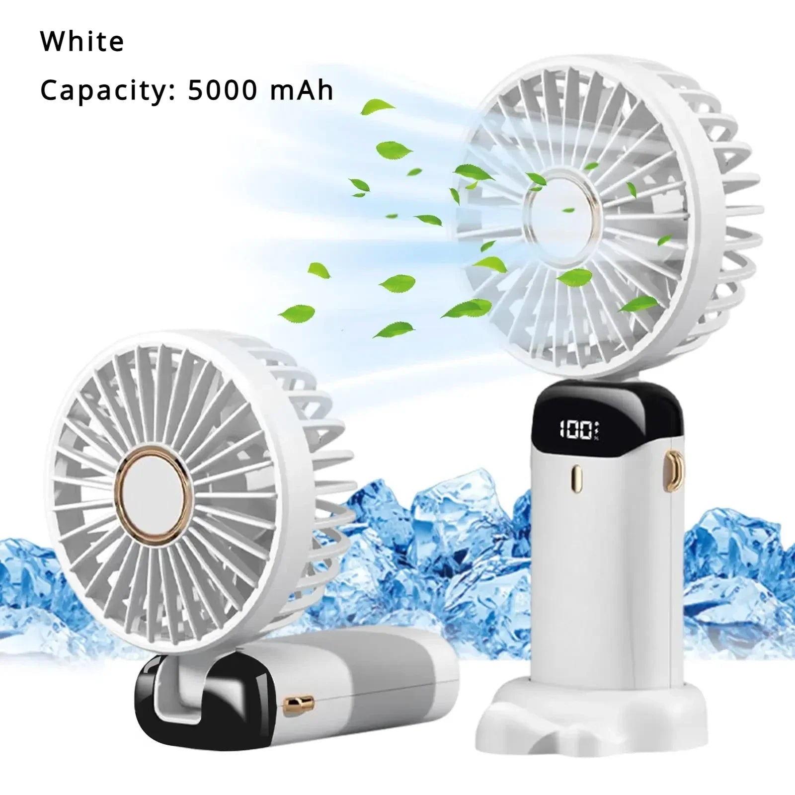 5000mAh Mini ventilateur portatif sans fil USB Rechargeable Portable affichage numérique support pour téléphone ventilateur 5 vitesses pliable cou ventilateurs suspendus - FATAON5000mAh Mini ventilateur portatif sans fil USB Rechargeable Portable affichage numérique support pour téléphone ventilateur 5 vitesses pliable cou ventilateurs suspendusTechnologie PortableFATAON