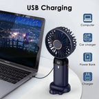 5000mAh Mini ventilateur portatif sans fil USB Rechargeable Portable affichage numérique support pour téléphone ventilateur 5 vitesses pliable cou ventilateurs suspendus - FATAON5000mAh Mini ventilateur portatif sans fil USB Rechargeable Portable affichage numérique support pour téléphone ventilateur 5 vitesses pliable cou ventilateurs suspendusTechnologie PortableFATAON