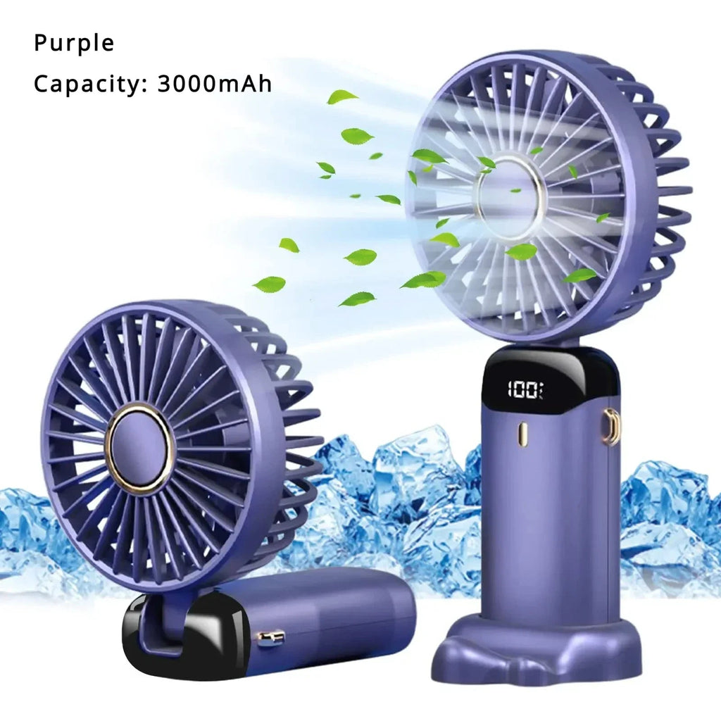 5000mAh Mini ventilateur portatif sans fil USB Rechargeable Portable affichage numérique support pour téléphone ventilateur 5 vitesses pliable cou ventilateurs suspendus - FATAON5000mAh Mini ventilateur portatif sans fil USB Rechargeable Portable affichage numérique support pour téléphone ventilateur 5 vitesses pliable cou ventilateurs suspendusTechnologie PortableFATAON