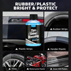 500ml/100ml Black Wet Look Tire Shine Dressing - Revitalisant pour pneus effet mouillé brillant, pour pneus, vinyle et plastique - FATAON500ml/100ml Black Wet Look Tire Shine Dressing - Revitalisant pour pneus effet mouillé brillant, pour pneus, vinyle et plastiqueAccessoire AutoFATAON