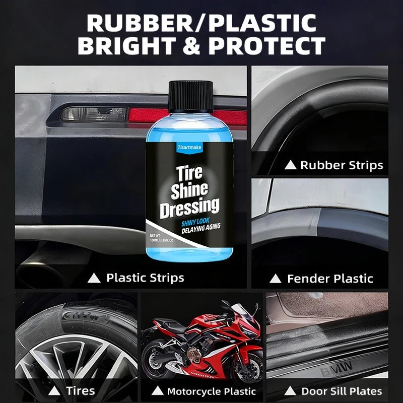 500ml/100ml Black Wet Look Tire Shine Dressing - Revitalisant pour pneus effet mouillé brillant, pour pneus, vinyle et plastique - FATAON500ml/100ml Black Wet Look Tire Shine Dressing - Revitalisant pour pneus effet mouillé brillant, pour pneus, vinyle et plastiqueAccessoire AutoFATAON