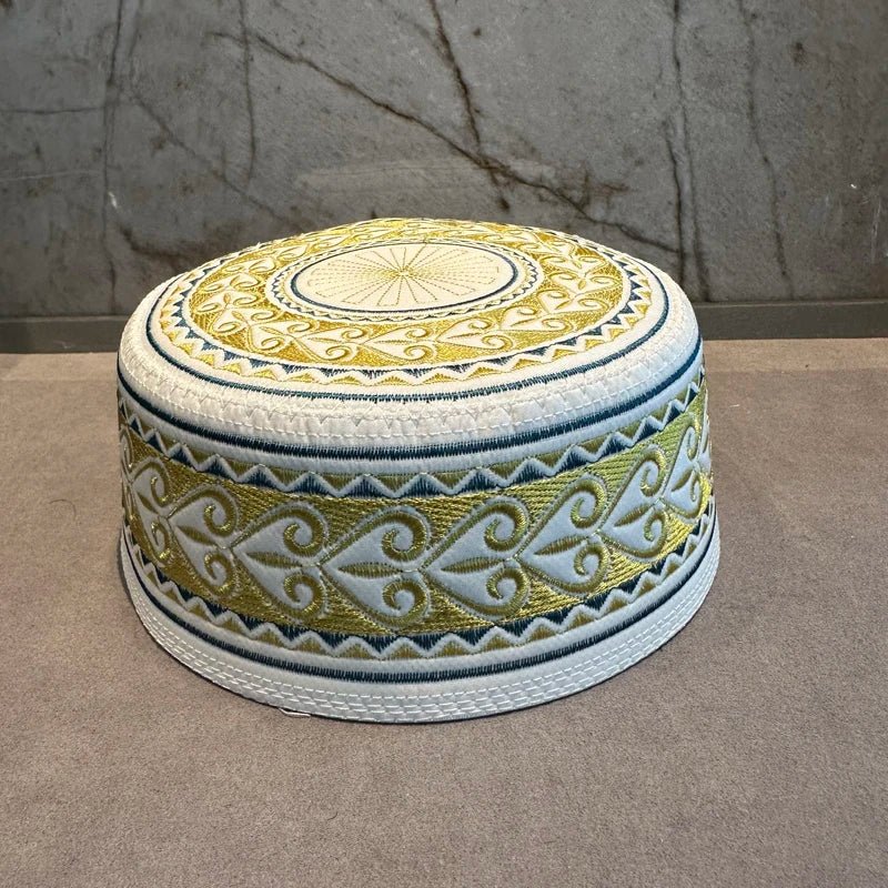 55-60 nouveaux hommes musulmans chapeau de prière coton broderie arabie saoudite chapeau islamique musulman Turban casquette juive hommes foulard vêtements - FATAON55-60 nouveaux hommes musulmans chapeau de prière coton broderie arabie saoudite chapeau islamique musulman Turban casquette juive hommes foulard vêtementsMode HommeFATAON