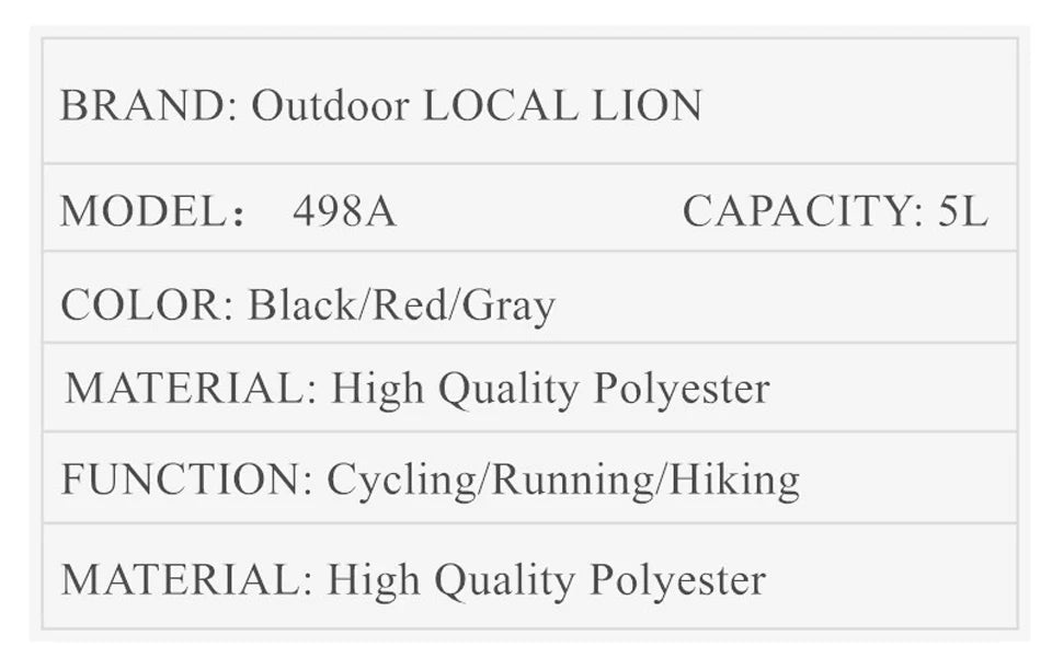 5L Breathable Vest Trail Running Backpacks Lightweight Male Cycling Run Jogging Marathon Backpack Riding Bike Climbing Bag - Fix & Go5L Breathable Vest Trail Running Backpacks Lightweight Male Cycling Run Jogging Marathon Backpack Riding Bike Climbing BagFitness & SportFix & Go
