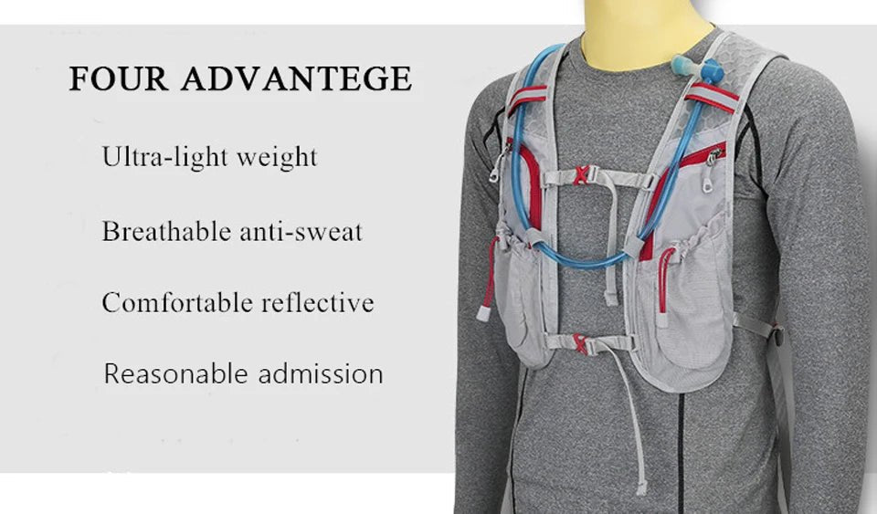 5L Breathable Vest Trail Running Backpacks Lightweight Male Cycling Run Jogging Marathon Backpack Riding Bike Climbing Bag - Fix & Go5L Breathable Vest Trail Running Backpacks Lightweight Male Cycling Run Jogging Marathon Backpack Riding Bike Climbing BagFitness & SportFix & Go