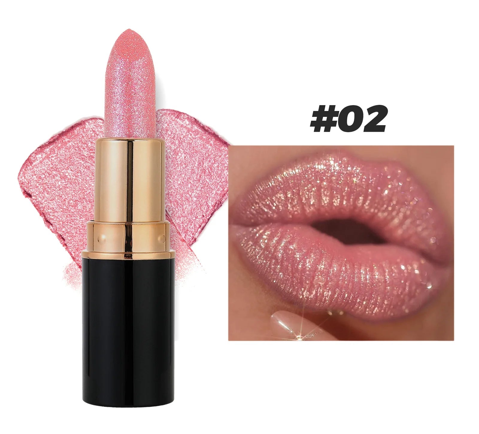 6 Colors Glitter Lipstick Waterproof Lasting Diamond Pearlescent Metallic Lipstick Pink Red Lip Gloss Women Lips Makeup Cosmetic - Fix & Go6 Colors Glitter Lipstick Waterproof Lasting Diamond Pearlescent Metallic Lipstick Pink Red Lip Gloss Women Lips Makeup CosmeticFix & Go