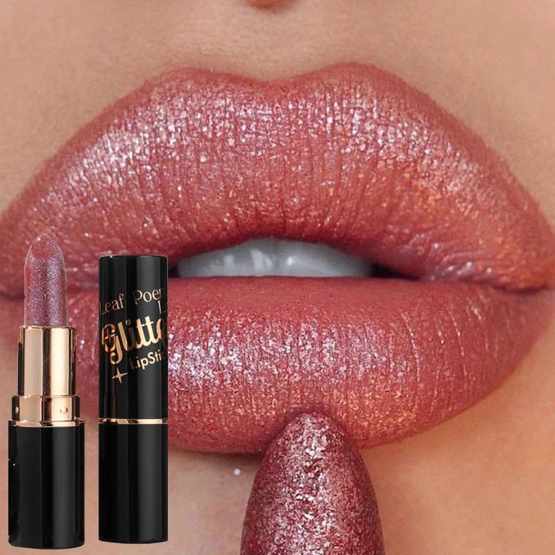 6 Colors Glitter Lipstick Waterproof Lasting Diamond Pearlescent Metallic Lipstick Pink Red Lip Gloss Women Lips Makeup Cosmetic - Fix & Go6 Colors Glitter Lipstick Waterproof Lasting Diamond Pearlescent Metallic Lipstick Pink Red Lip Gloss Women Lips Makeup CosmeticFix & Go