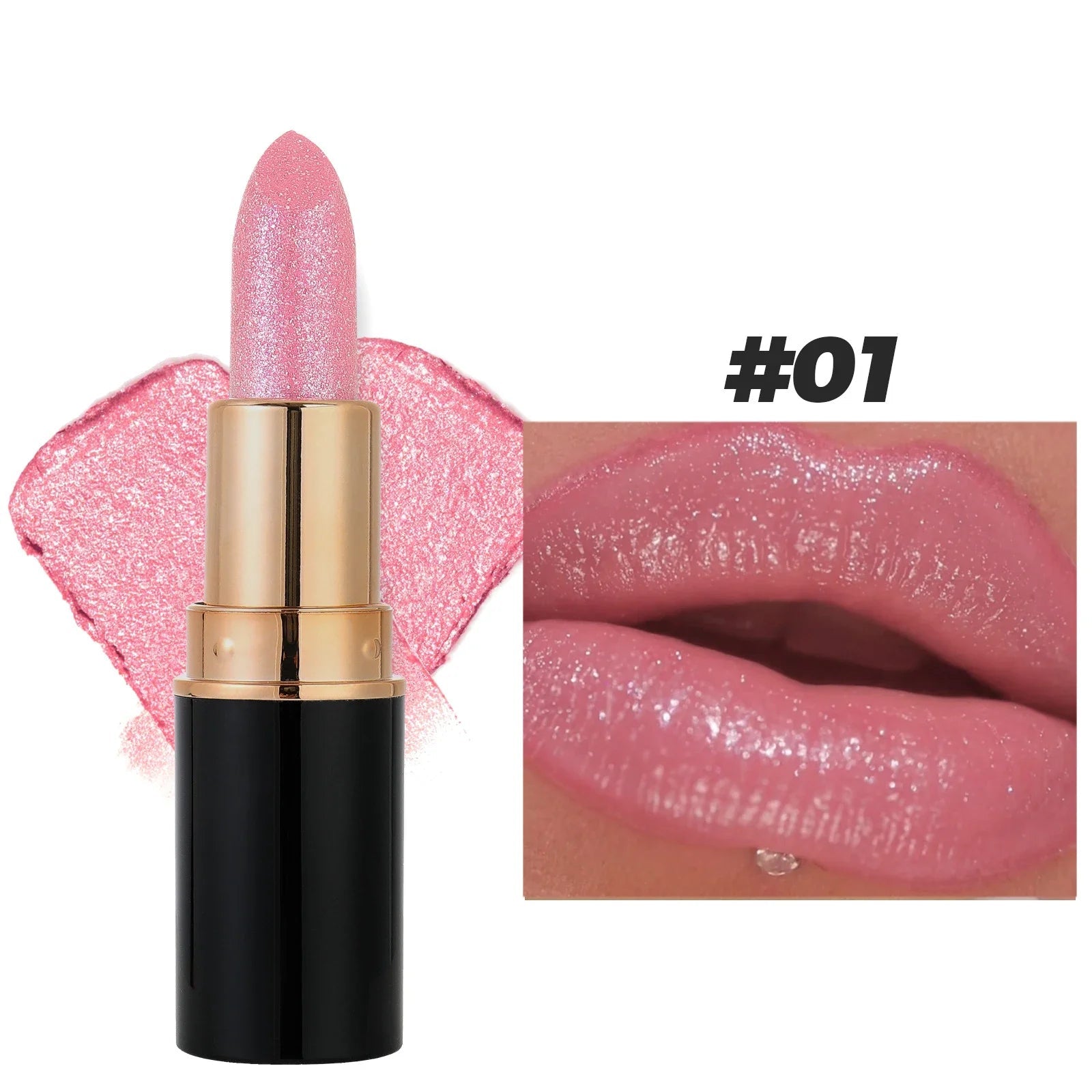 6 Colors Glitter Lipstick Waterproof Lasting Diamond Pearlescent Metallic Lipstick Pink Red Lip Gloss Women Lips Makeup Cosmetic - Fix & Go6 Colors Glitter Lipstick Waterproof Lasting Diamond Pearlescent Metallic Lipstick Pink Red Lip Gloss Women Lips Makeup CosmeticFix & Go