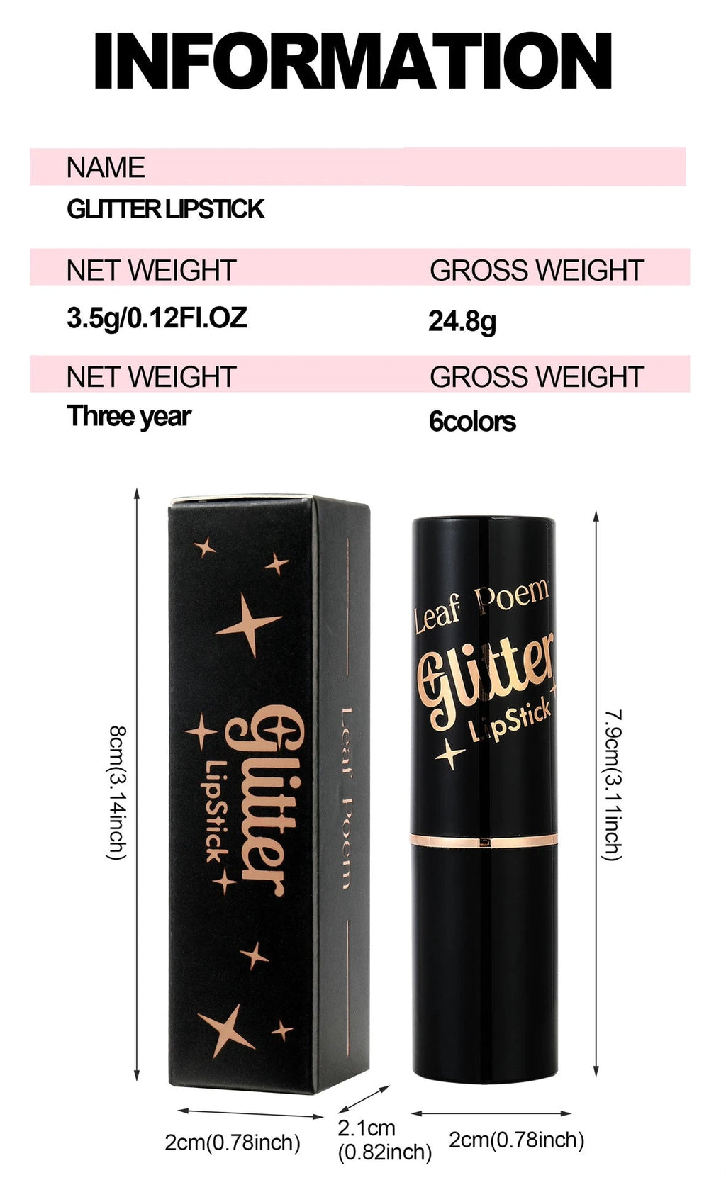 6 Colors Glitter Lipstick Waterproof Lasting Diamond Pearlescent Metallic Lipstick Pink Red Lip Gloss Women Lips Makeup Cosmetic - Fix & Go6 Colors Glitter Lipstick Waterproof Lasting Diamond Pearlescent Metallic Lipstick Pink Red Lip Gloss Women Lips Makeup CosmeticFix & Go