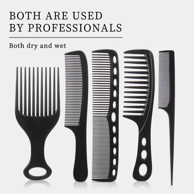 6 pièces nouveau style coiffure hommes femmes Salon de beauté cheveux coiffure brosse noire peignes brosse à cheveux - FATAON6 pièces nouveau style coiffure hommes femmes Salon de beauté cheveux coiffure brosse noire peignes brosse à cheveuxBeauté HommeFATAON