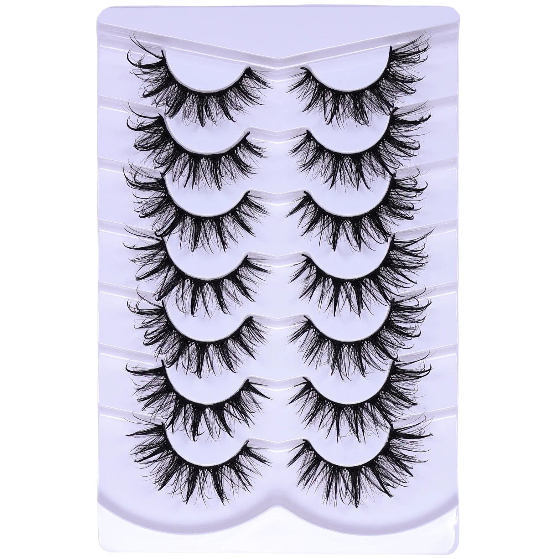 7 Pairs Fashionable Wet - Style False Eyelashes Set - D Curl Doll/Cat Eye/Anime/Cosplay Look,For Special Occasions and Daily Wear - Fix & Go7 Pairs Fashionable Wet - Style False Eyelashes Set - D Curl Doll/Cat Eye/Anime/Cosplay Look,For Special Occasions and Daily WearFix & Go